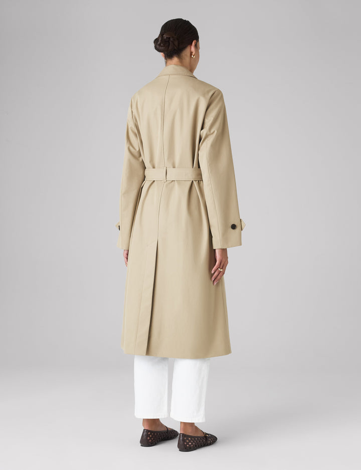 Chatsworth Car Coat: Cotton, Dark Stone