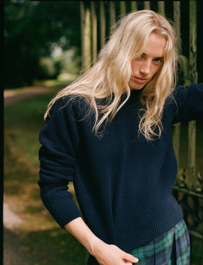 Devon Jumper: Wool, Navy