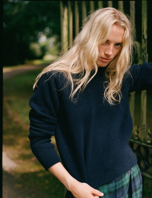 Devon Jumper: Wool, Navy