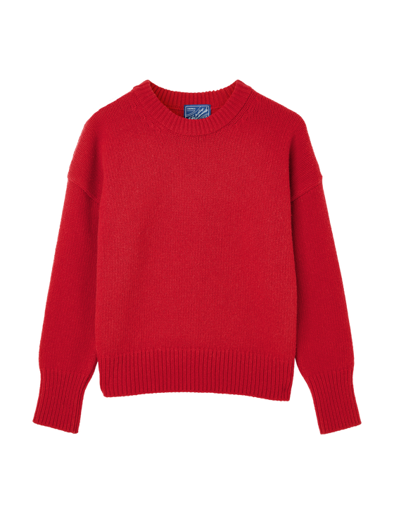 Cornwall Jumper: Wool, Red