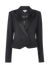 Belgravia Cropped Tuxedo: Wool, Black