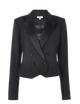 Belgravia Cropped Tuxedo: Wool, Black