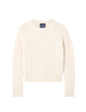 Devon Cable Jumper: Wool, Cream