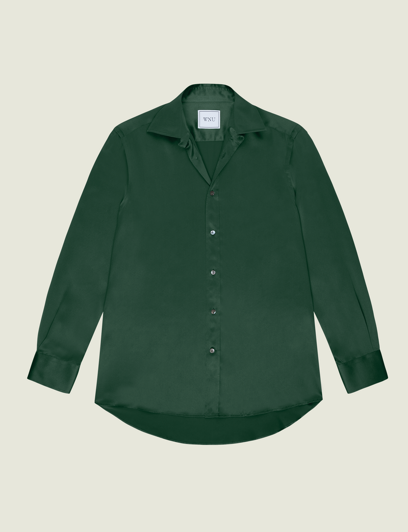 The Boyfriend: Silk Satin, Emerald Green With Nothing Underneath The Boyfriend: Silk Satin, Emerald Green With Nothing Underneath