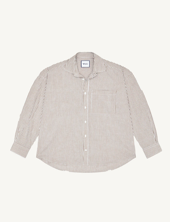 The Weekend: Seersucker, Mocha Stripe