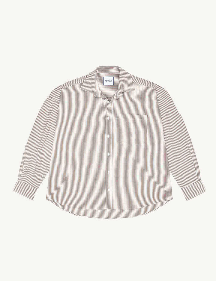 The Set: Seersucker, Mocha Stripe Shirt & Boxer Shorts