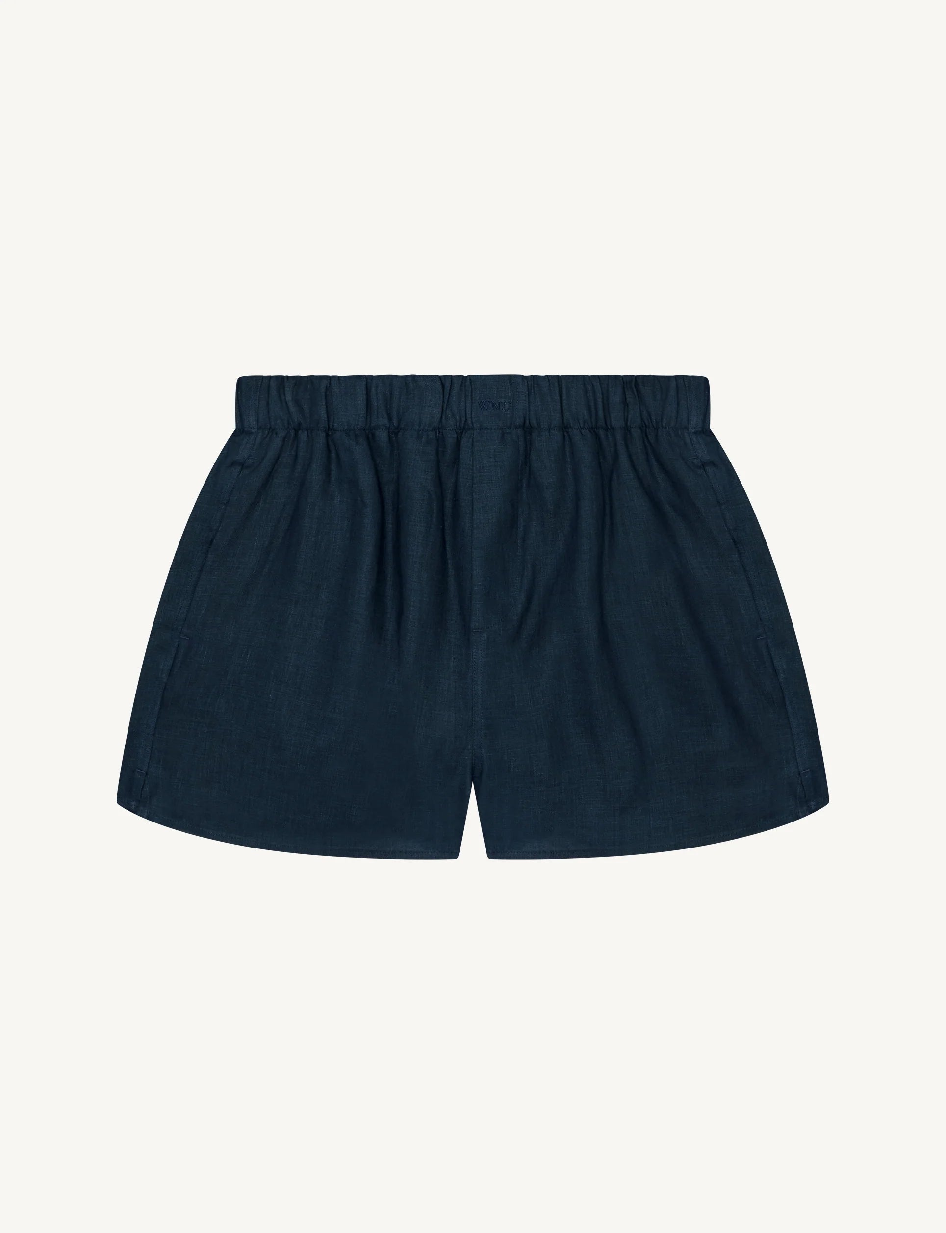The Boxer: Linen, Navy Blue