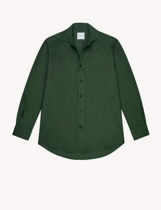 The Set: Linen Hunter Green Shirt & Boxer