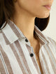 The Boyfriend: Linen, Mocha and Black Multi Stripe