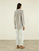 The Boyfriend: Linen, Mocha and Black Multi Stripe