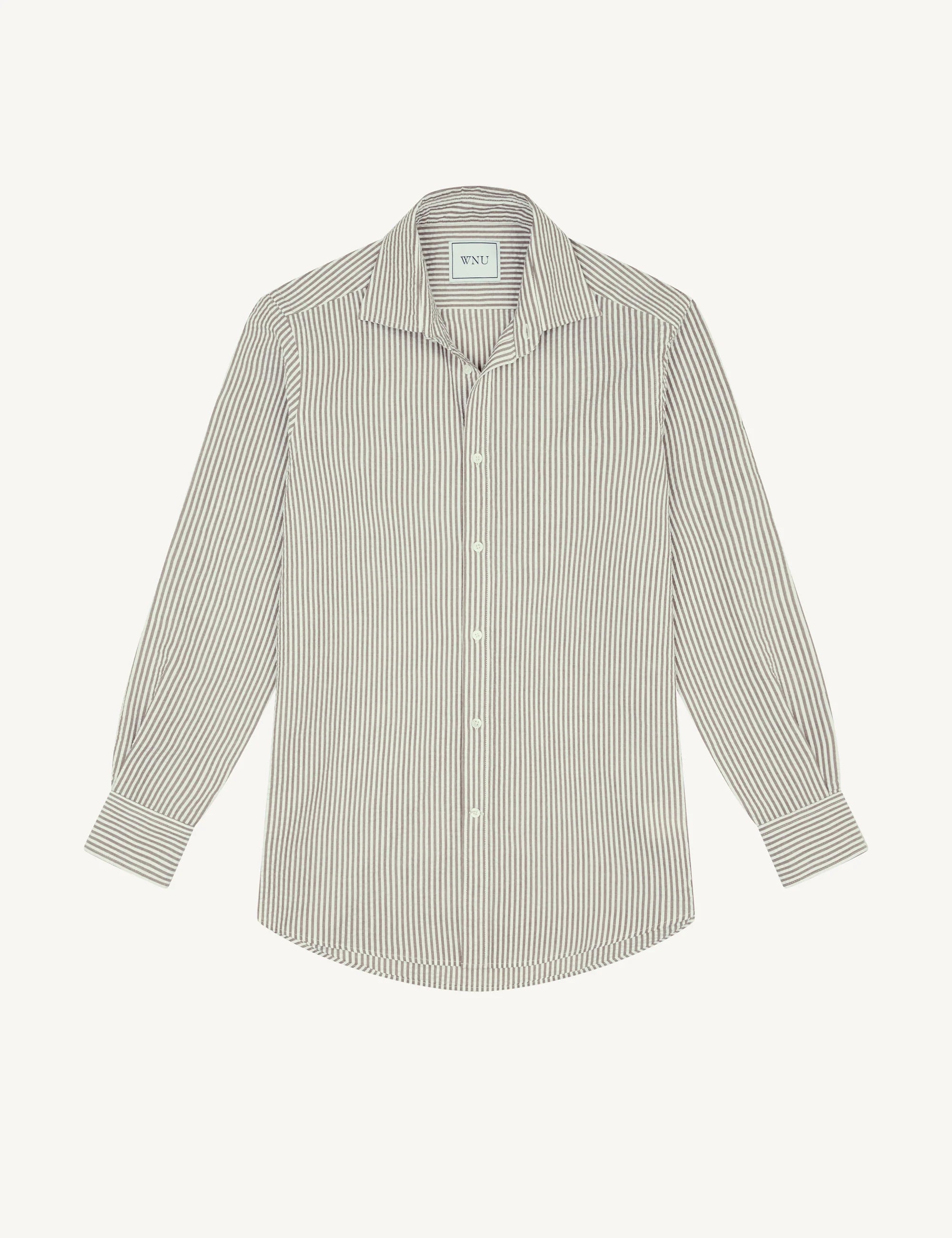 The Boyfriend: Seersucker, Mocha Stripe