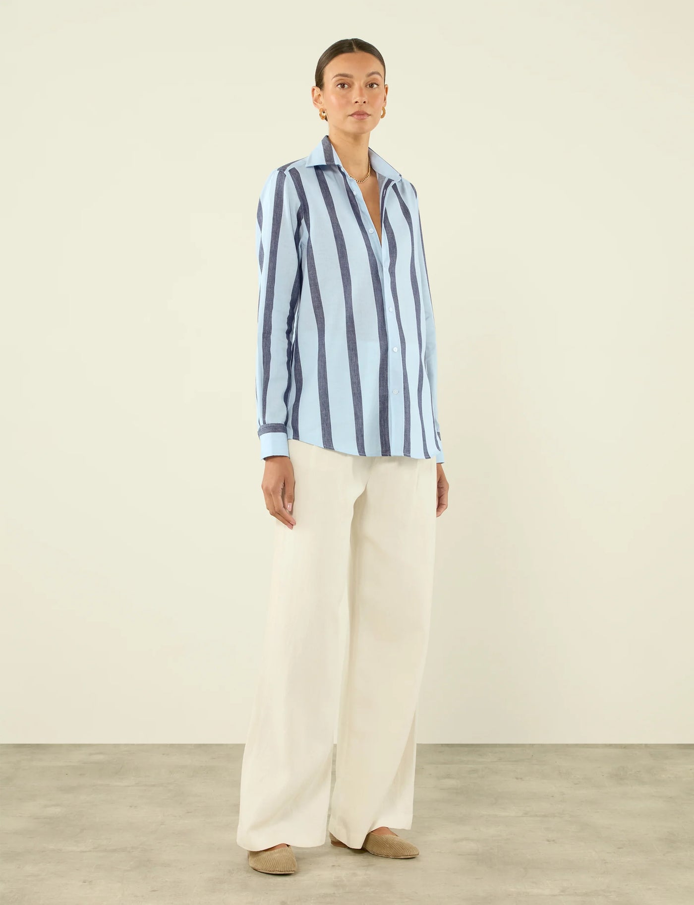 The Boyfriend: Weave, Blue and Navy Stripe