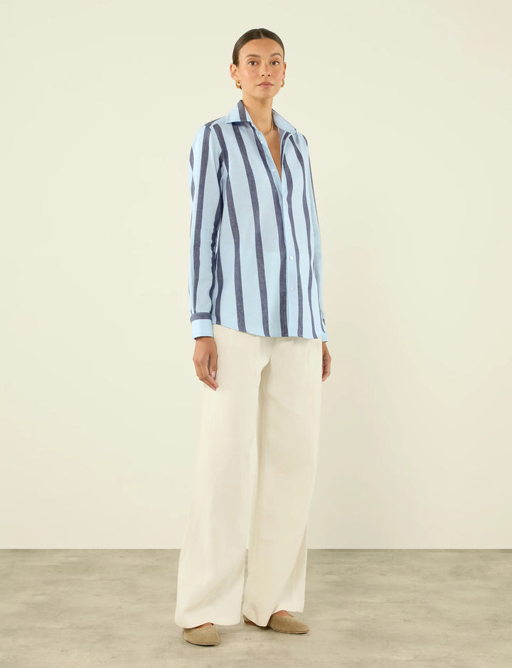 The Boyfriend: Weave, Blue and Navy Stripe