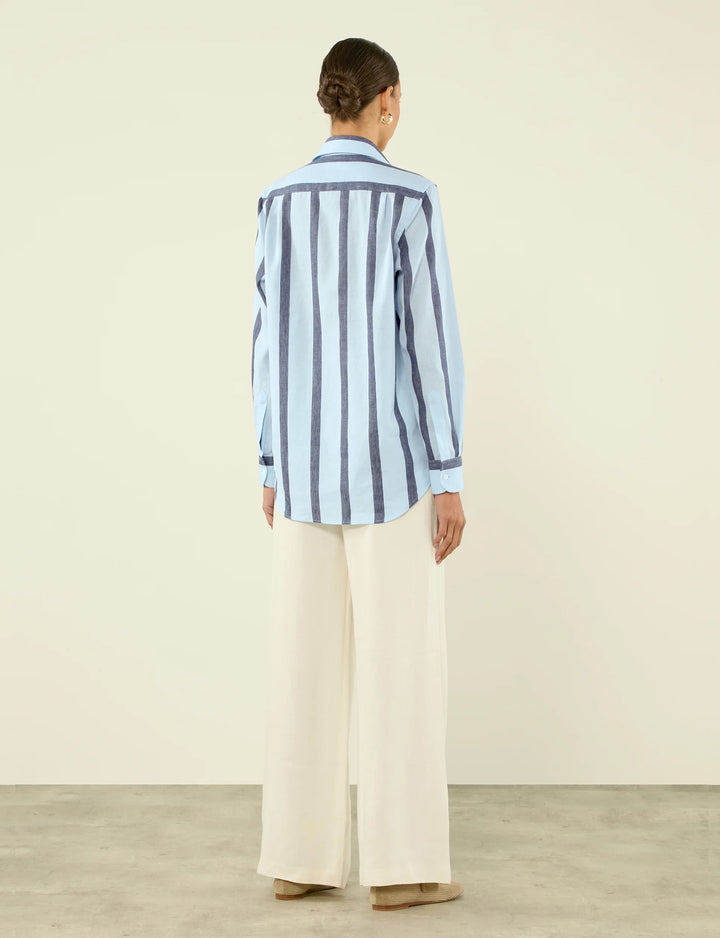 The Boyfriend: Weave, Blue and Navy Stripe