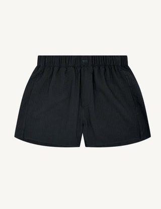 The Boxer: Seersucker, Navy Blue