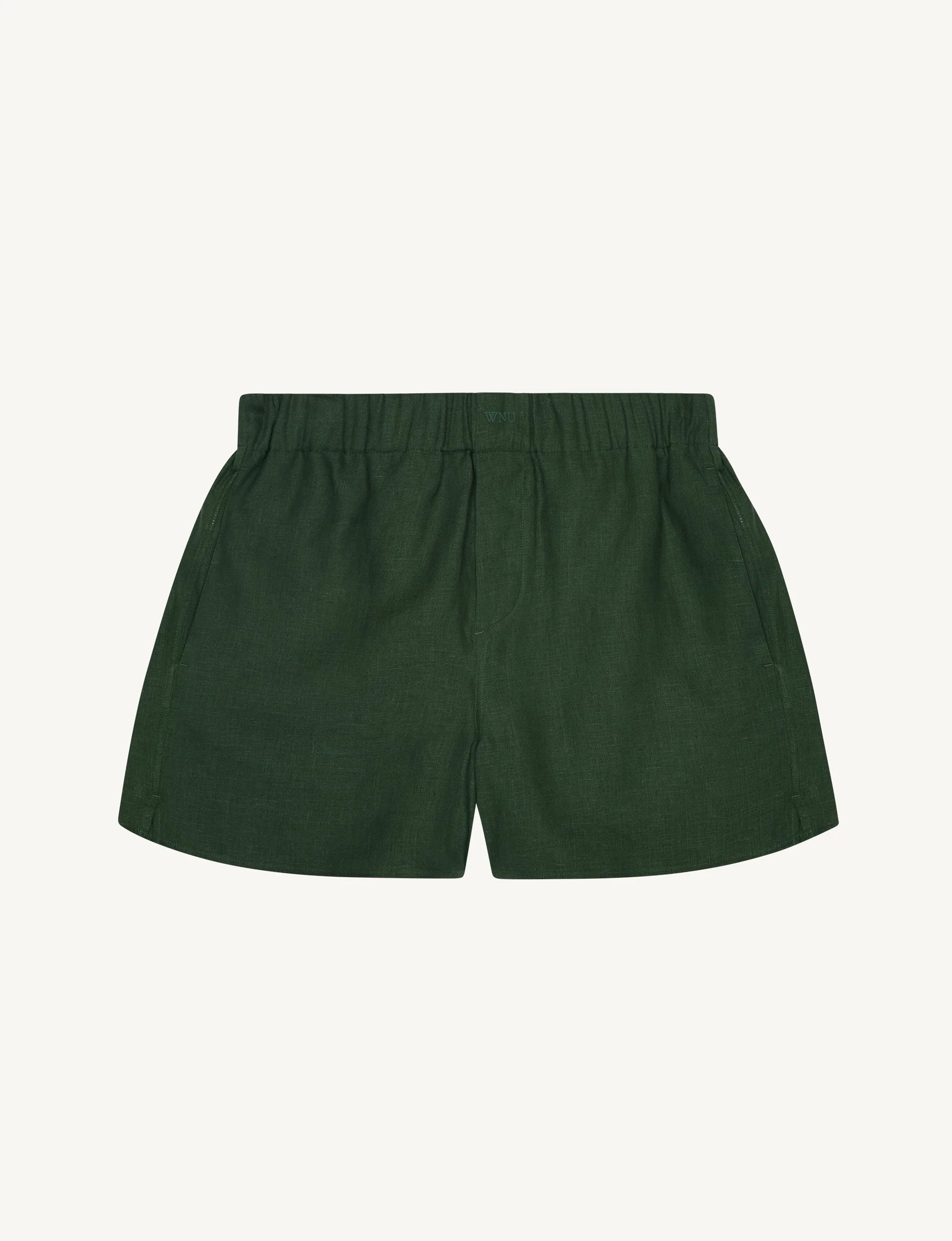 The Boxer: Linen, Hunter Green