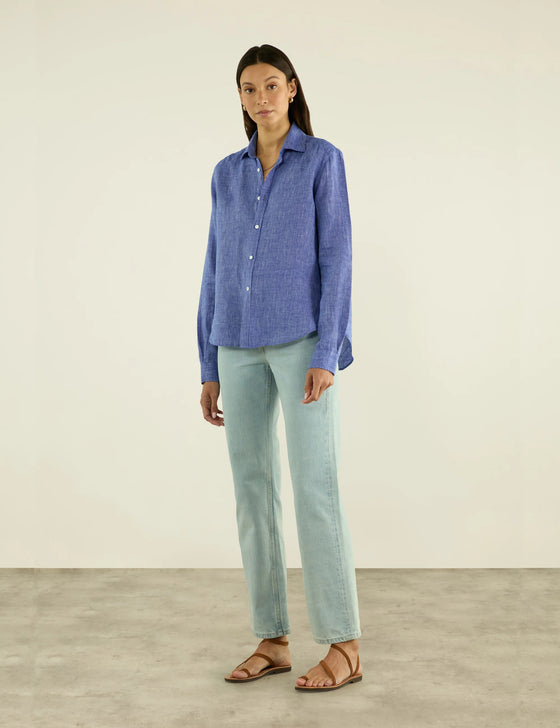 The Classic: Linen, Lapis Blue