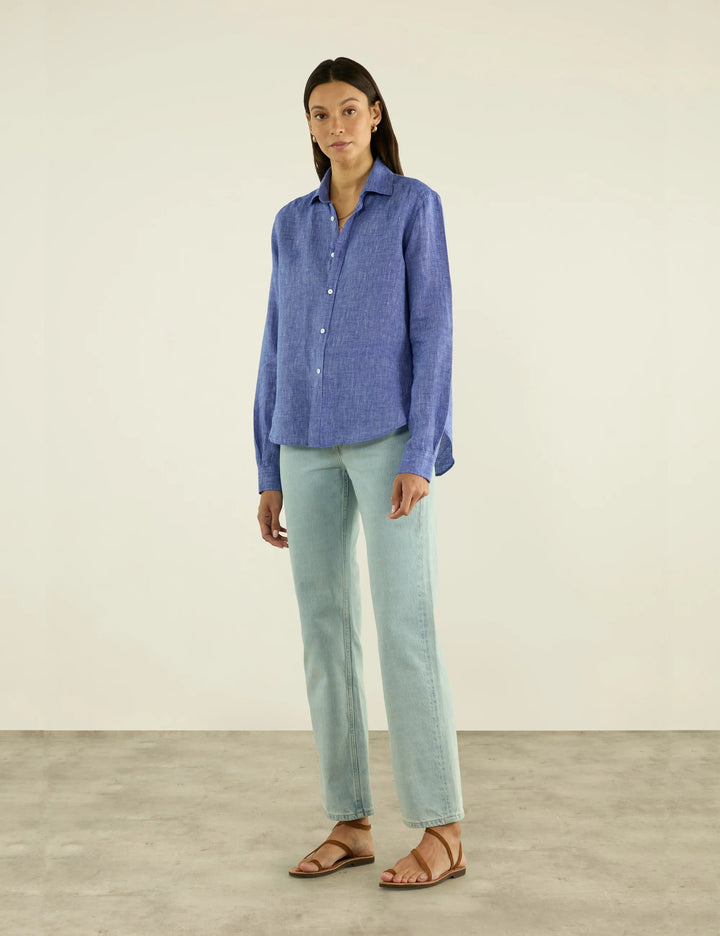 The Classic: Linen, Lapis Blue