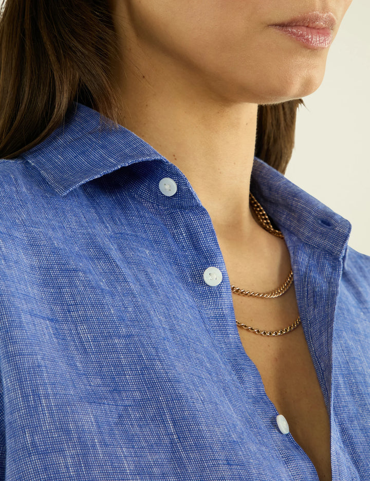 The Classic: Linen, Lapis Blue