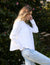 Pimlico Blouse: Cotton Voile, White Double Stripe