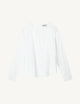 Pimlico Blouse: Cotton Voile, White Double Stripe