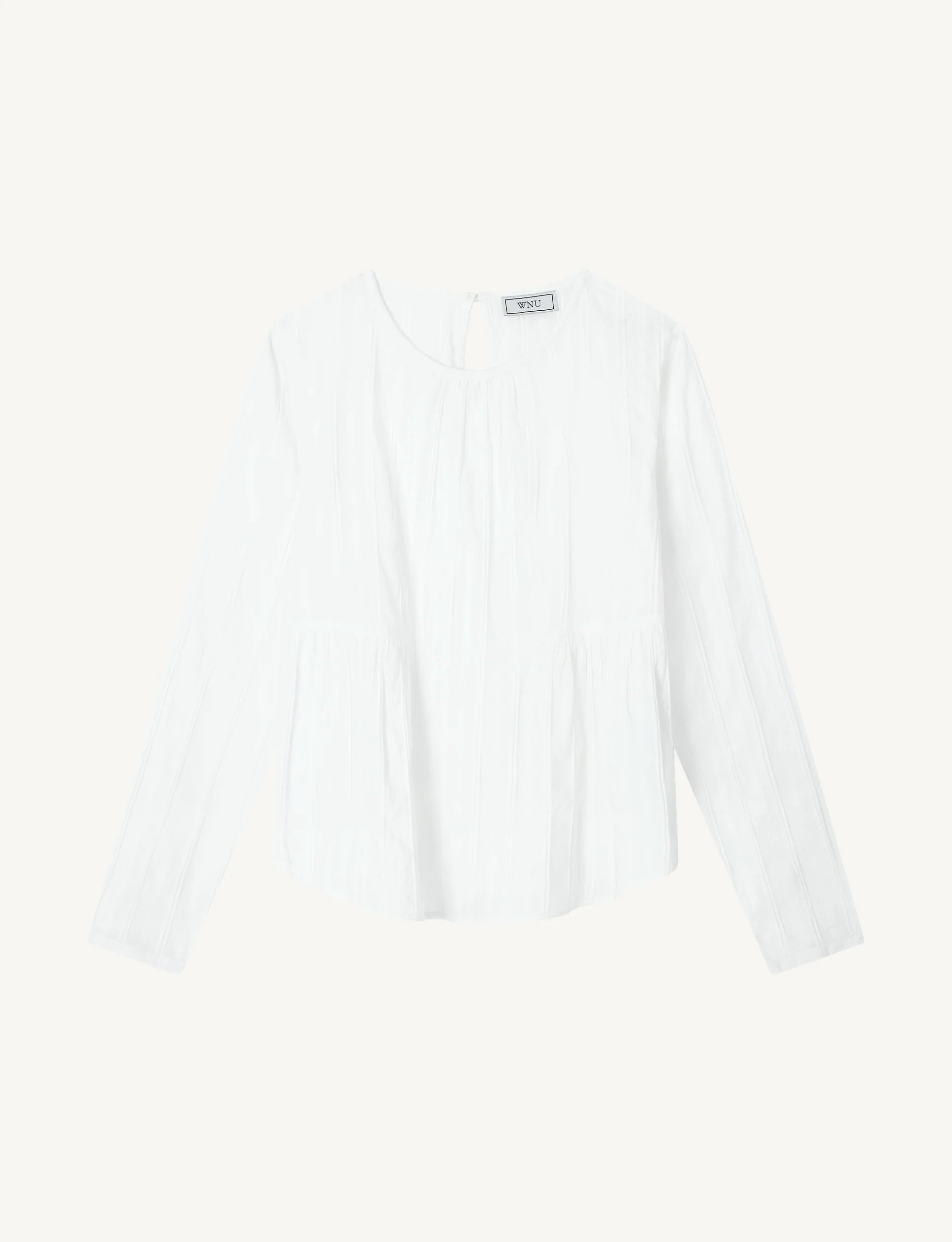 Pimlico Blouse: Cotton Voile, White Double Stripe