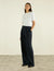Rampling Trouser: Seersucker, Navy Blue