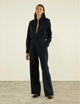 Rampling Trouser: Seersucker, Navy Blue