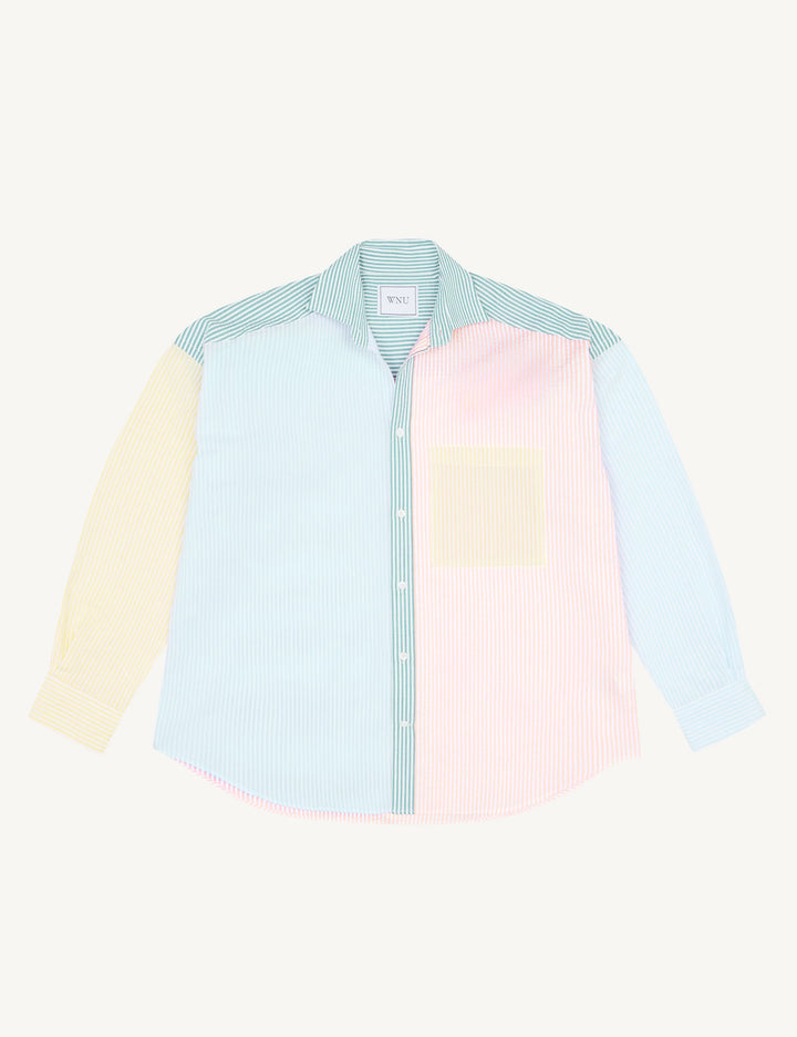 The Set: Seersucker, Multi Patchwork Shirt & Boxer Shorts