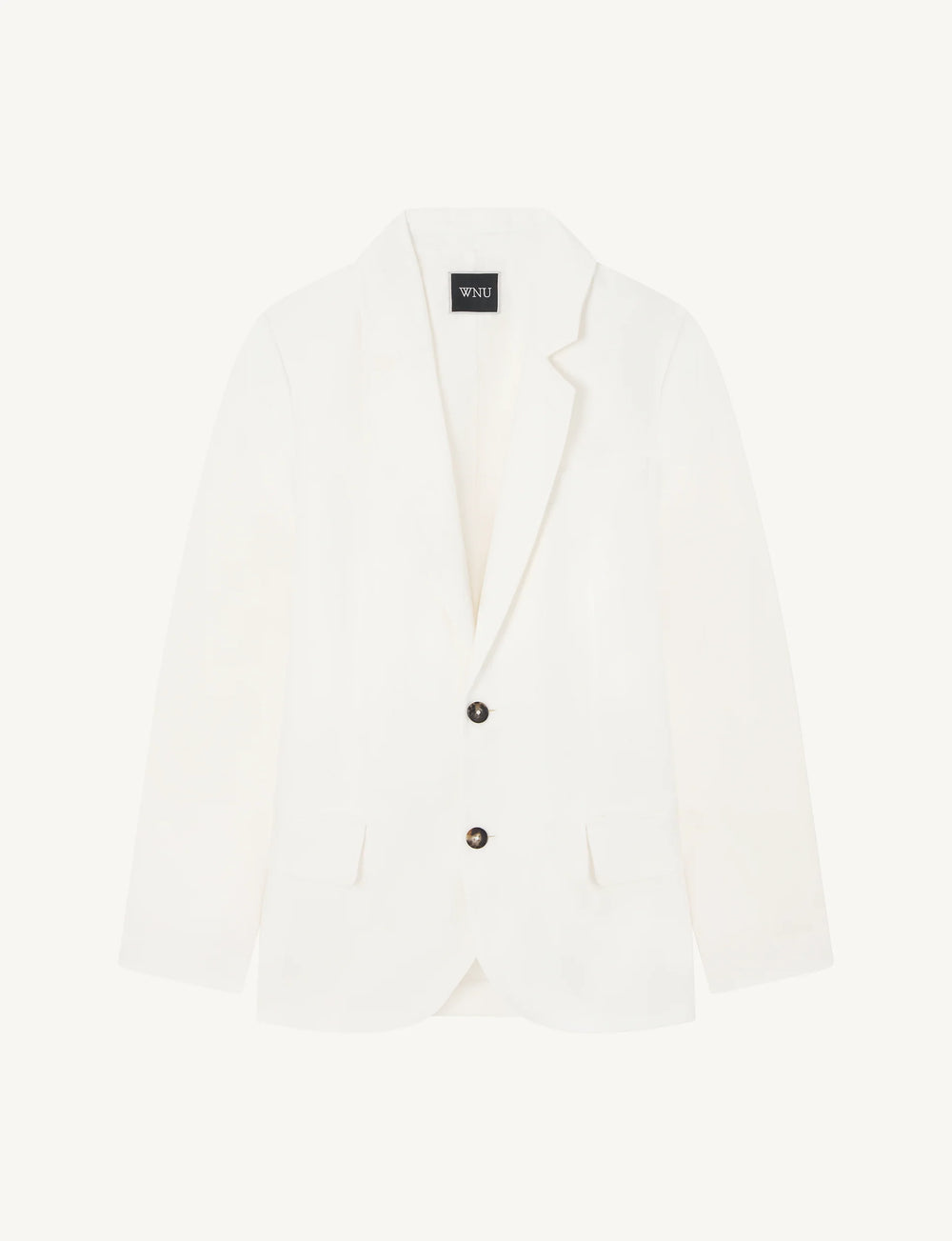 Hutton Blazer: Linen, Ivory