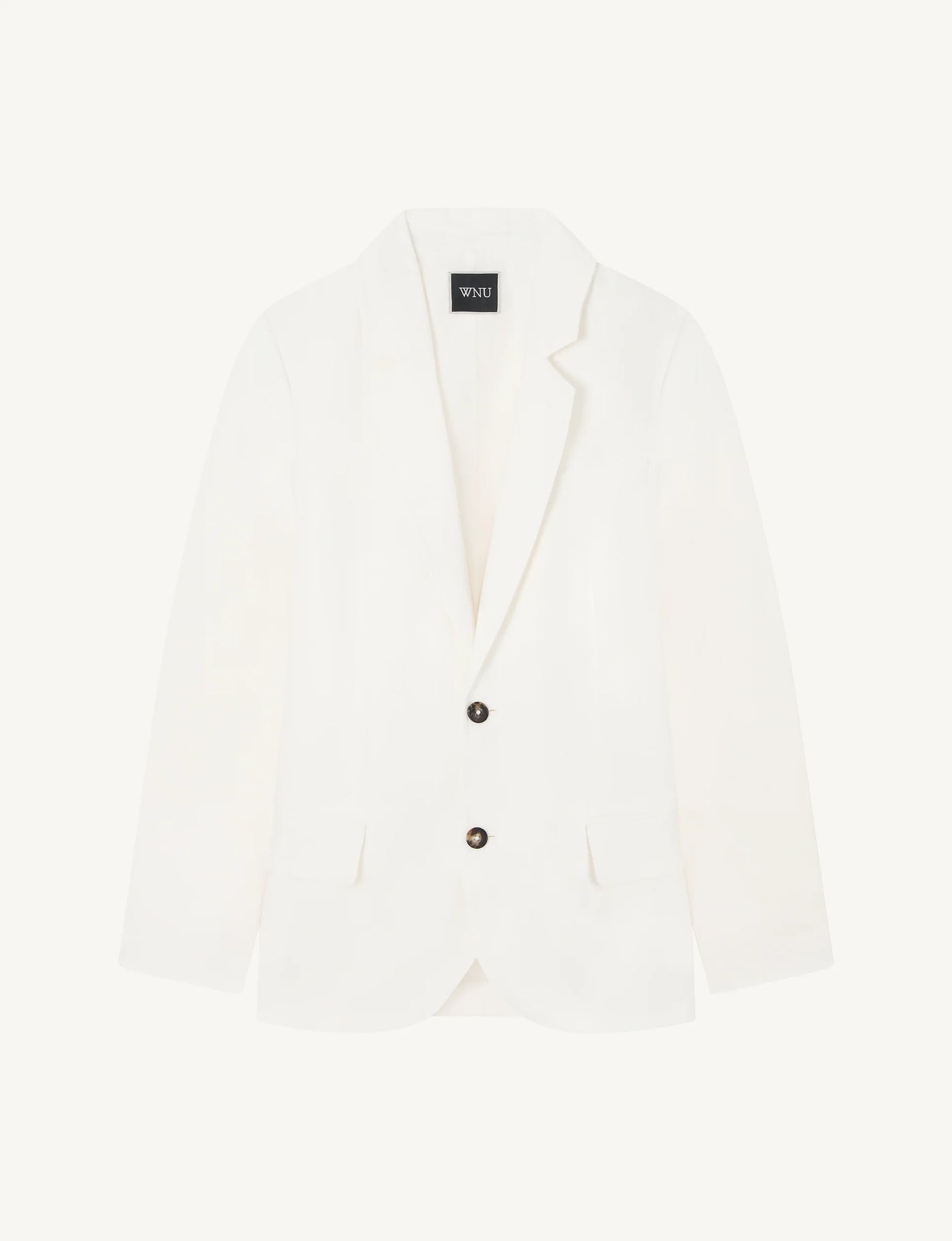 Hutton Blazer: Linen, Ivory
