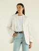 Hutton Blazer: Linen, Ivory