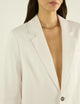 Hutton Blazer: Linen, Ivory