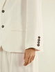 Hutton Blazer: Linen, Ivory
