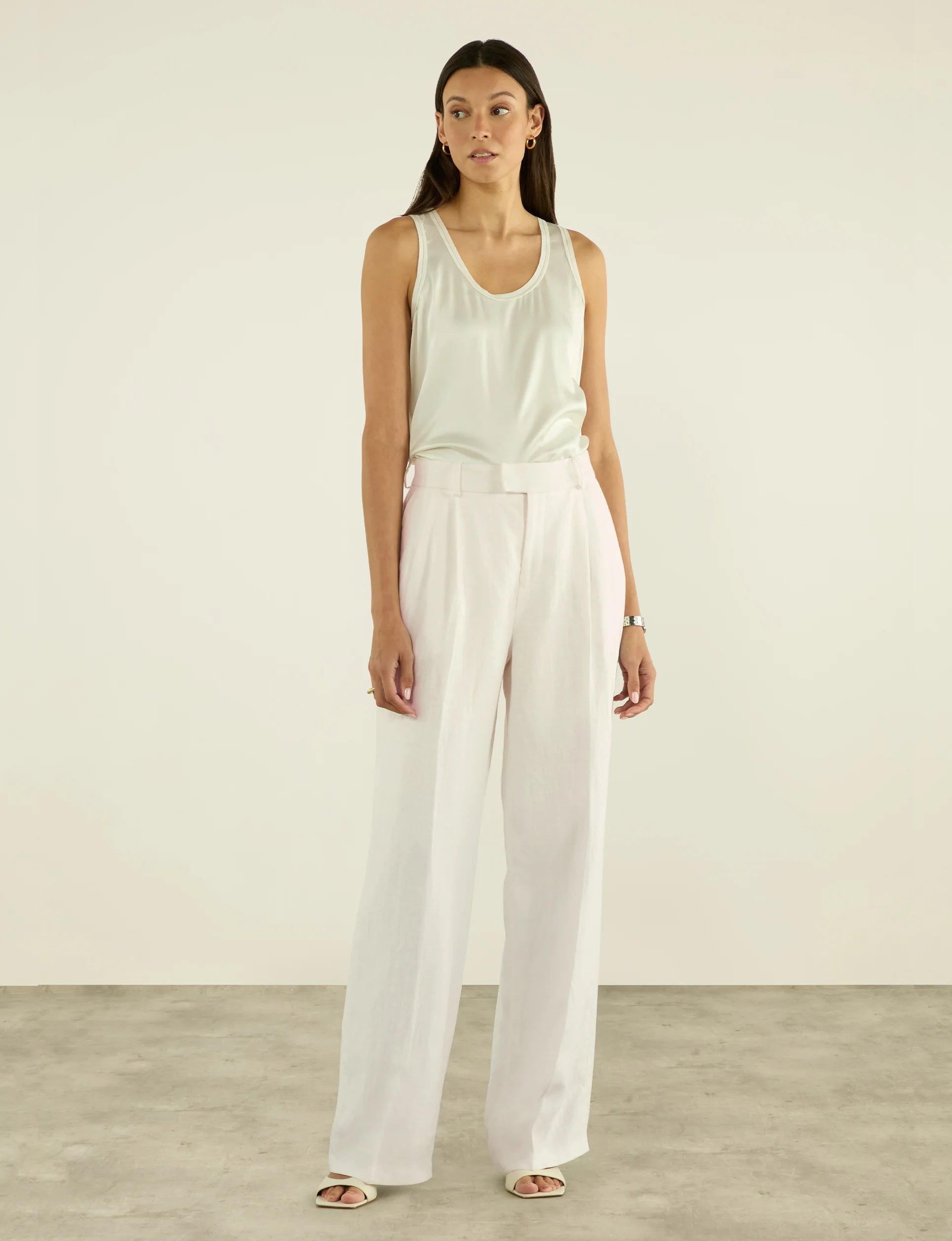 Rampling Trouser: Linen, Ivory