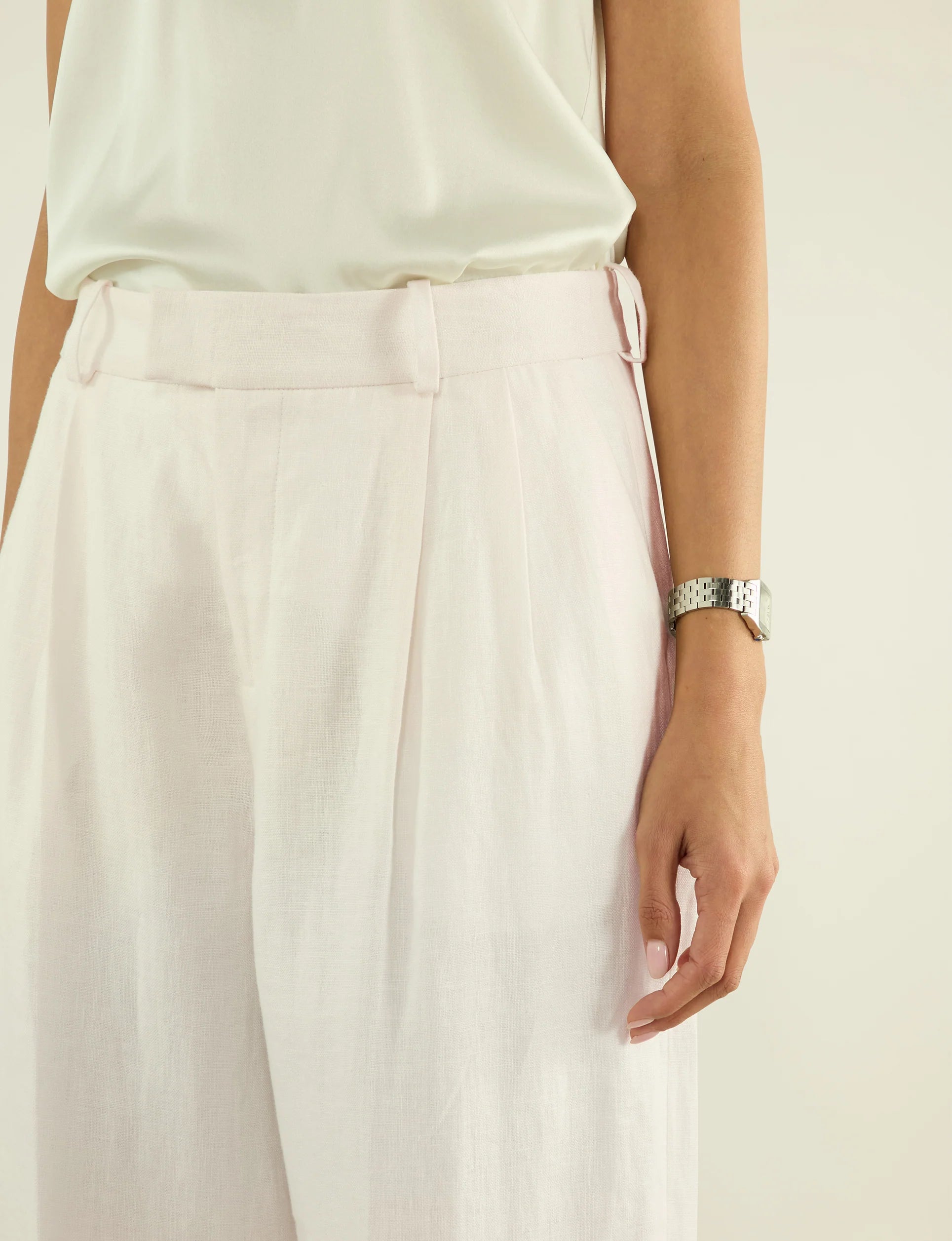 Rampling Trouser: Linen, Ivory