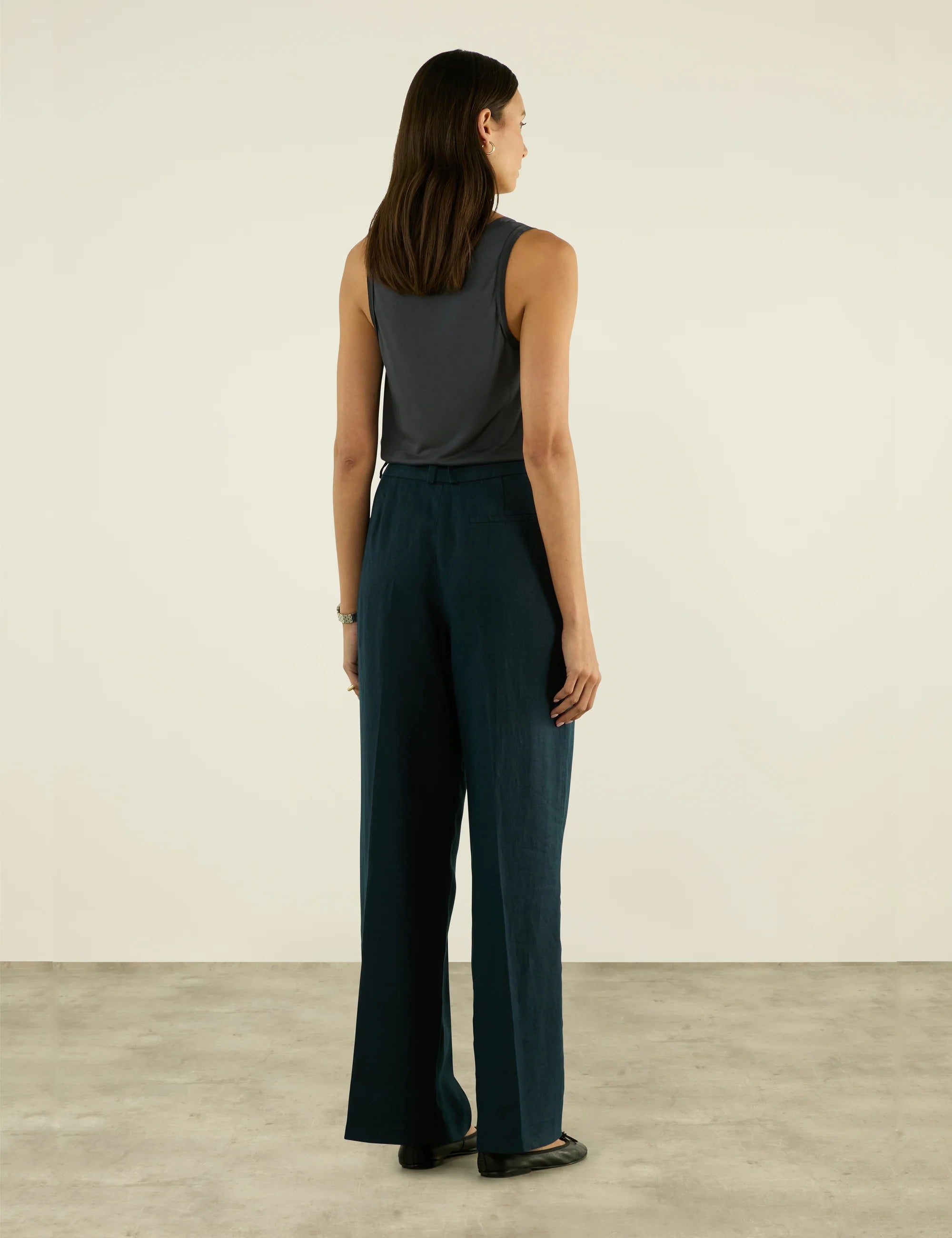 Rampling Trouser: Linen, Navy