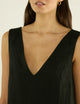 Sloane Dress: Linen, Black