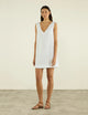 Sloane Dress: Linen, Red
