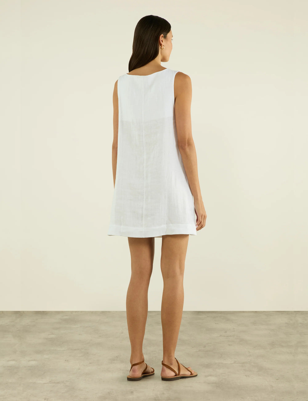 Sloane Dress: Linen, White