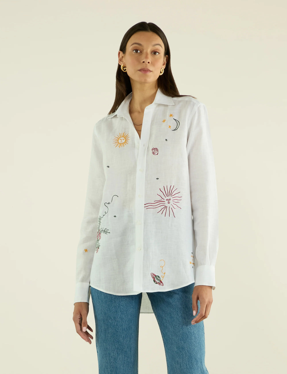 The Boyfriend: Linen, White x Bellamy Jean