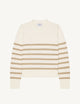 Devon Jumper: Cotton, Latte Stripe