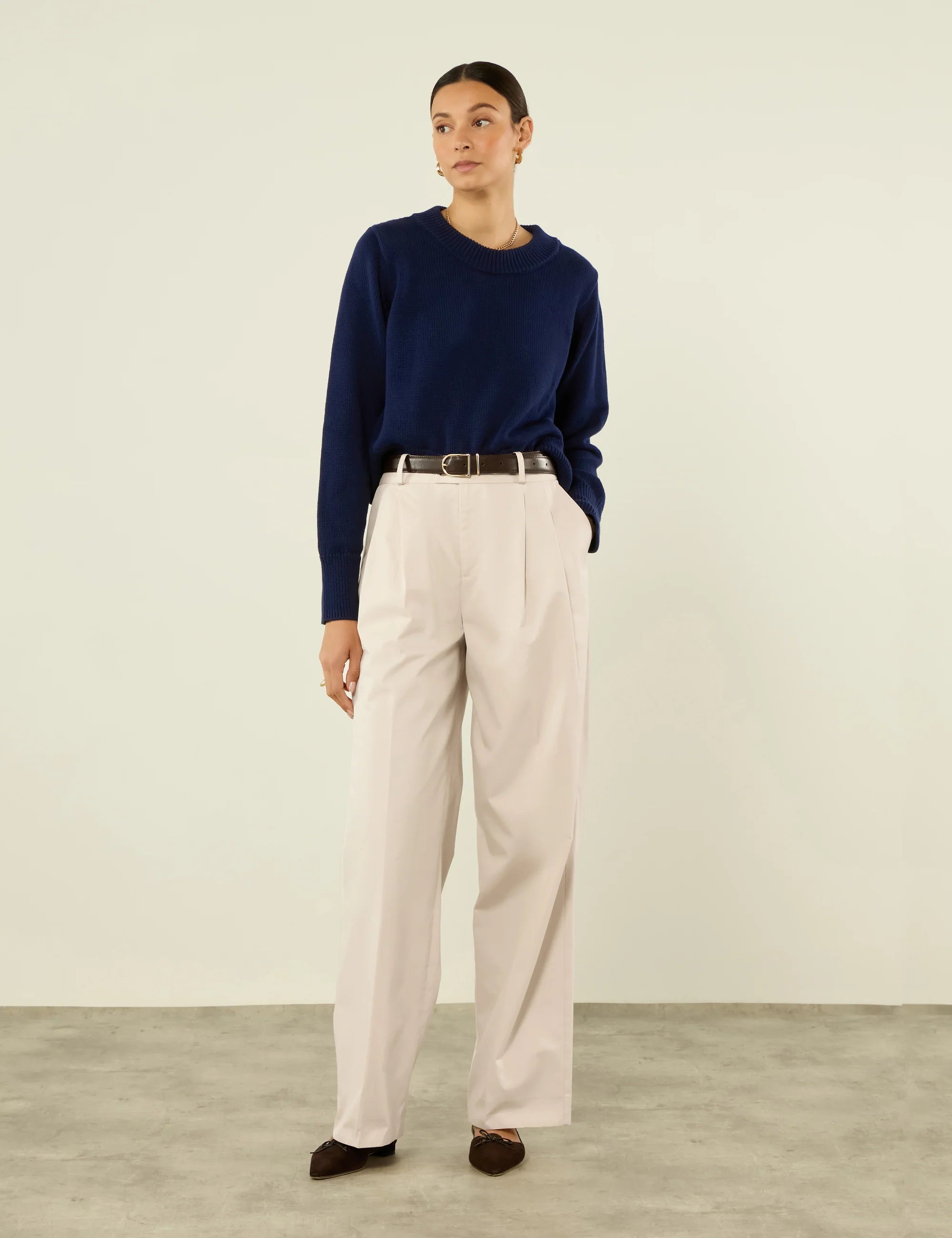 Devon Jumper: Cotton, Navy