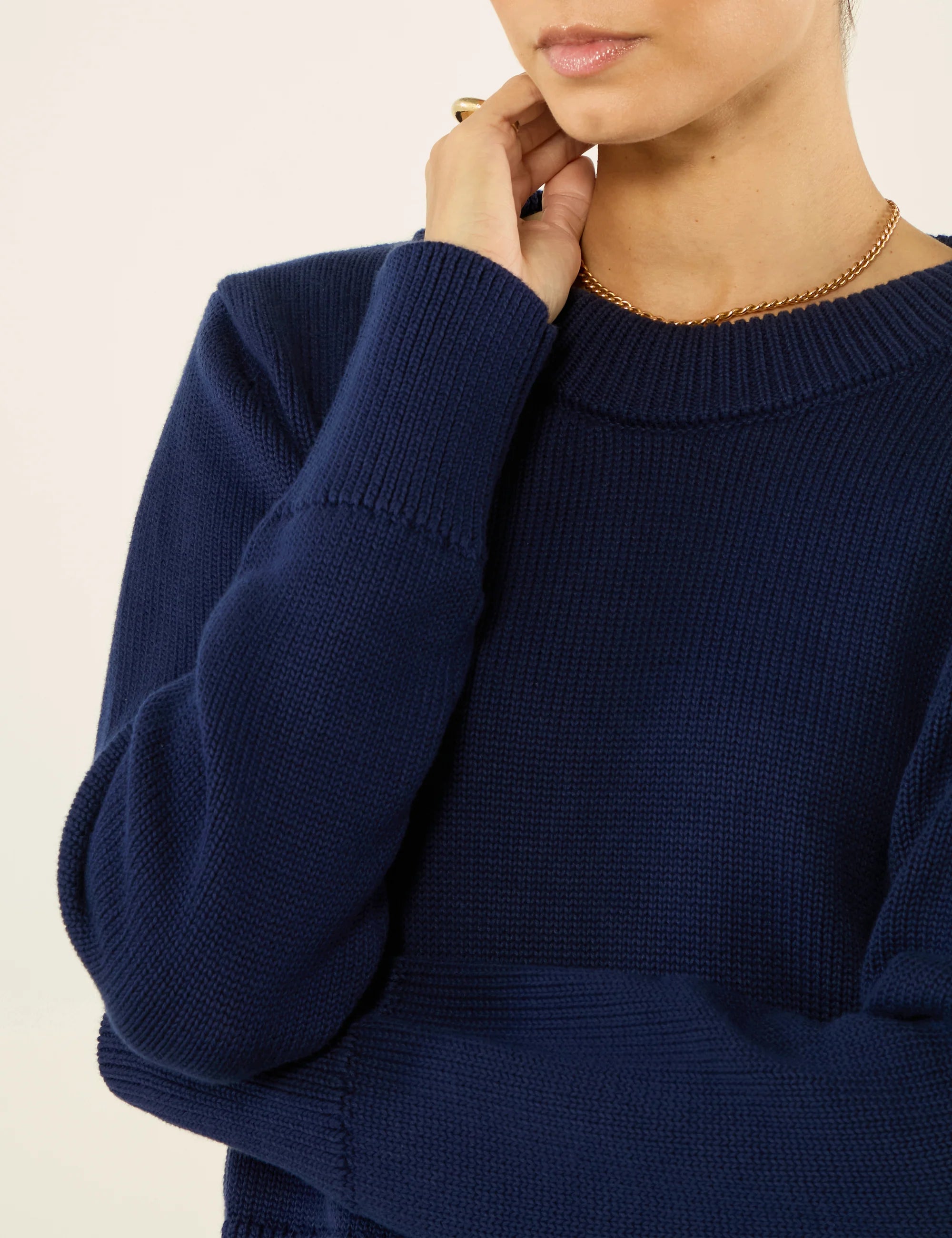 Devon Jumper: Cotton, Navy