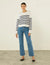 Devon Jumper: Cotton, Navy Stripe