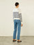 Devon Jumper: Cotton, Navy Stripe
