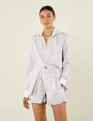 The Boxer: TENCEL™ Lyocell, Silver Stripe