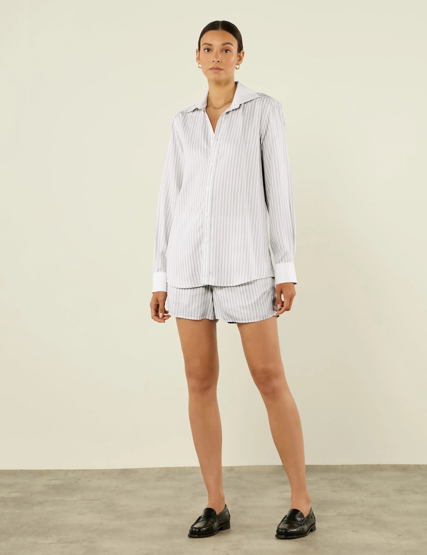 The Boxer: TENCEL™  Lyocell, Silver Stripe