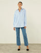 The Oversized: Oxford, Celeste Blue