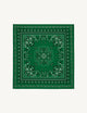 Neckerchief: Cotton, Green Paisley